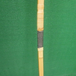 ★中古品 竹弓 小倉紫峯 花押作 約220cm×約2.5cm★
