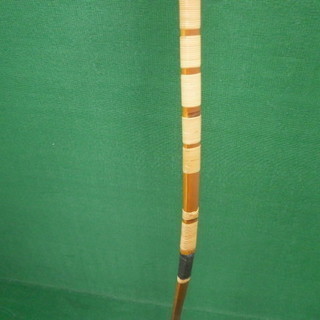 ★中古品 竹弓 小倉紫峯 花押作 約220cm×約2.5cm★