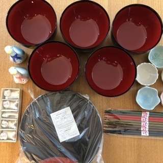 【未使用美品】多用椀漆器5人分セット