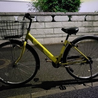 黄色の自転車