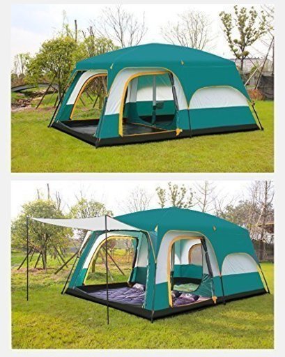 【新品】テント 大型 UVカット 8-12人用 2ルームテント　　交渉の余地あり。