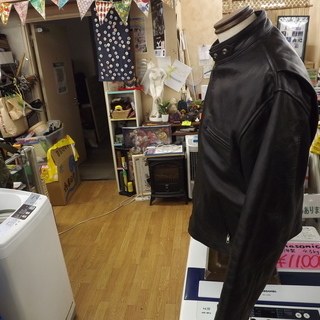 AMERICAN NOSTALGIA　　シングルライダースジャケット　XXXL  レザージャケット　黒　札幌　西岡発