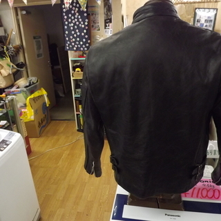 AMERICAN NOSTALGIA　　シングルライダースジャケット　XXXL  レザージャケット　黒　札幌　西岡発