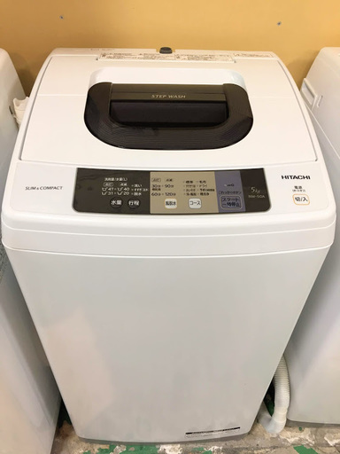 【送料無料・設置無料サービス有り】洗濯機 2017年製 HITACHI NW-50A(W) 中古