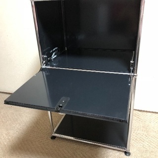 ☆USMハラーシステム（プリンタ/スキャナ台） 美品○USMハラー○haller○ブラック○収納書庫○プリンタ台○