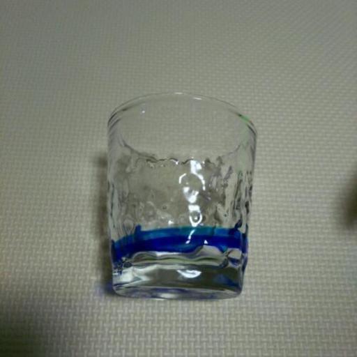 琉球ガラス青ライン らら 能登鹿島の食器 コップ グラス の中古あげます 譲ります ジモティーで不用品の処分