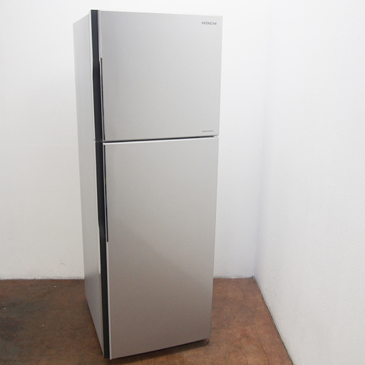 2017年製 大きめ2ドア冷蔵庫 225L 日立 新品８万円程度 メタリックシルバー CL55