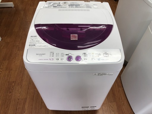 ブランドのギフト 【安心6ヶ月保証】シャープ4.5kg洗濯機あります！　単身/4.5kg 洗濯機