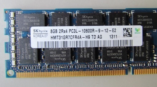 DDR3メモリ RAM 8GB x 2枚 合計16GB