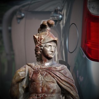ローマ戦士オブジェ　陶製　インテリア・ガーデニングオブジェ