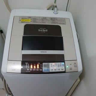 日立 乾燥機能付 全自動洗濯機 8Kg [BW-D8MV] 2012年製 ビートウォッシュ! Ag+イオン(説明書あり)