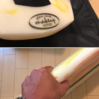 中古美品サーフボード6フィート 超浮力  リーシュ、フィン、ケース付き