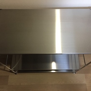 美品 無印 ステンレス ユニットシェルフ