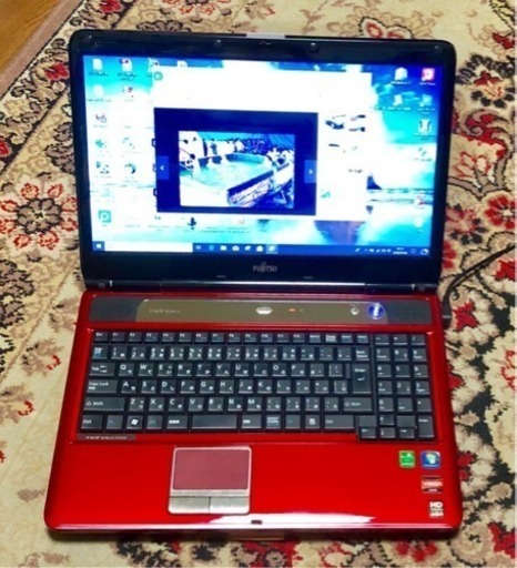 富士通 BIBLO 15.6インチ/cpuはAMD 2コア/メモリ4GB/HDD250GB/Win10pro/無線wifi/すぐ使える/Office2010他多数