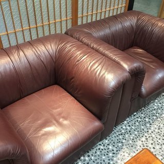 重役室高級ソファーセット(ガラステーブル付き)