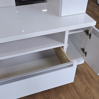 北大前! 札幌 引取 大型AVボード テレビ台 収納たくさん 低め ホワイト 中古品