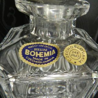 未使用 BOHEMIA/ボヘミア クリスタル デカンタ ハンドカット ガラス 