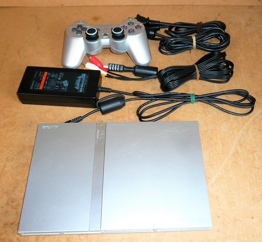 ソニー SONY SCPH-75000 Play Station2 薄型 プレイステーション2本体一式 シルバー◆すぐに始められる