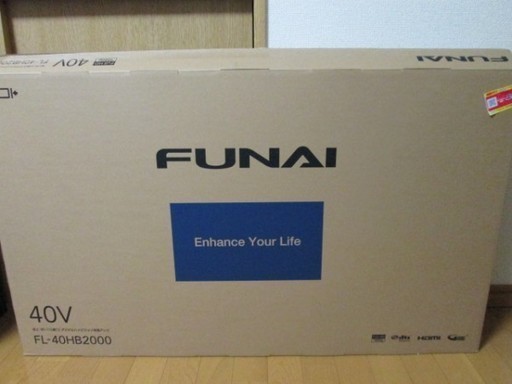 【美品】FUNAI 船井電機 液晶テレビ FL-40HB2000 2017年製 40型◆北海道旭川市