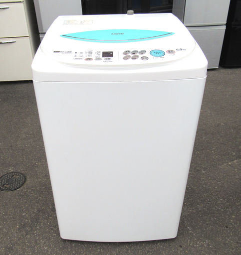 ★☆SANYO★☆サンヨー  6.0kg 全自動洗濯機 ミントホワイト ASW-B60V(WG) 2008年製 中古