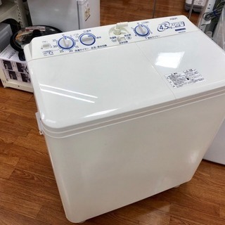安心6か月動作保証付！【2017年製】二槽式洗濯機（4.5kg）