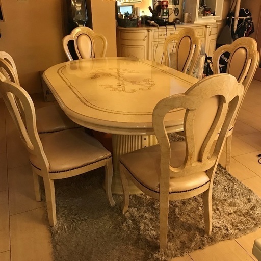 イタリア製ダイニングテーブルセット