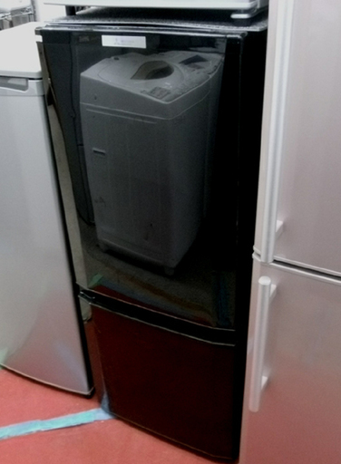 札幌市 146L 2016年製 三菱/ミツビシ ２ドア冷蔵庫 MR-P15Z 黒 ブラック 単身 一人暮らし 100Lクラス