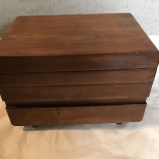 裁縫箱 ソーイングボックス 天然木＋化粧板 古いもの