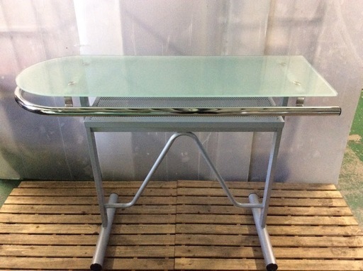 カウンターテーブル　ガラス製　115×47×87