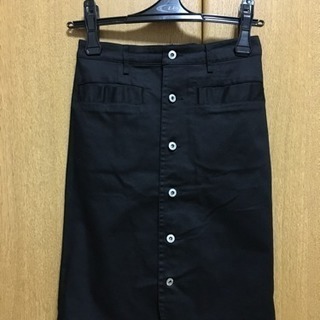 【予約商品】シンプル ブラック タイトスカート