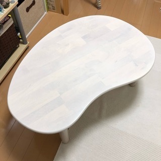 テーブル  折りたたみ式  白  木目調  美品