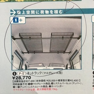 ダイハツアトレー ネットラック及びレール