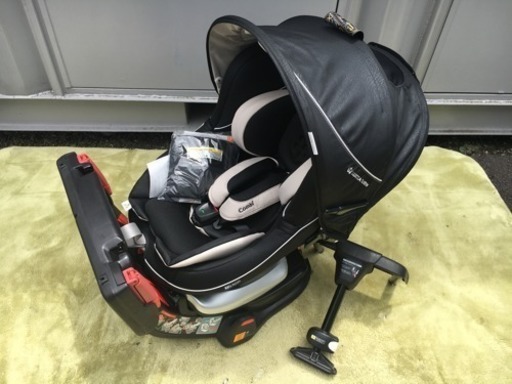 コンビ☆チャイルドシート ラクティアターン エッグショック TB-520☆ギャラクシーブラック☆良好品レベル☆清掃済みで即利用OKです☆