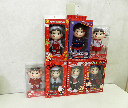 未開封 不二家 ペコちゃん 人形 まとめて 40th 7体ドール グッズ フィギュア キティちゃん Peko's Doll  セット 札幌 清田区 平岡店