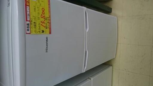 （値下げしました）ハイセンス 2ドア冷蔵庫 HR-B106JW 2014年製 高く買取るゾウ中間店