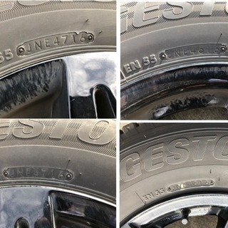 群馬県前橋市発★6穴アルミ付スタッドレスタイヤ195/80R15 ブリザックVL1 4本セット