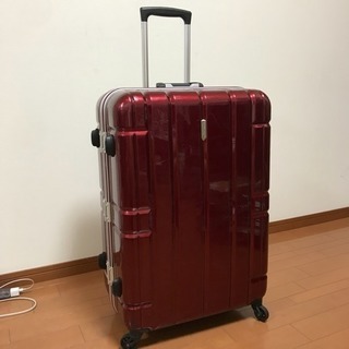 スーツケース 赤 92L 5.1kg