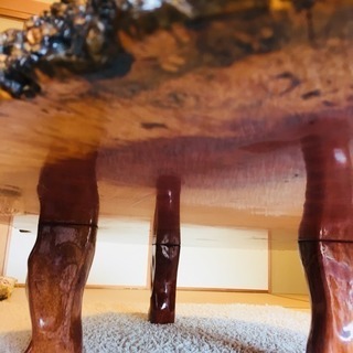 【最高級 】一枚板 花梨 瘤杢 葡萄杢 玉杢 座卓 165×100cm ローテーブル 唐木 唐物 座敷机 リビング 和家具 カリンコブ 泡杢