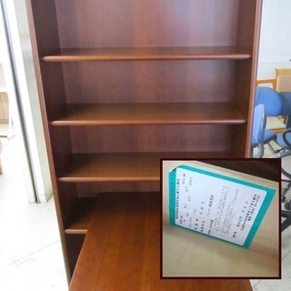 maruni/マルニ家具 本棚付き机 3点セット デスク 書斎机