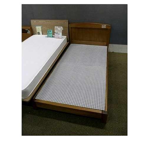札幌 【シングルベッド】フレーム＆マットレス ベット 寝具 シンプル