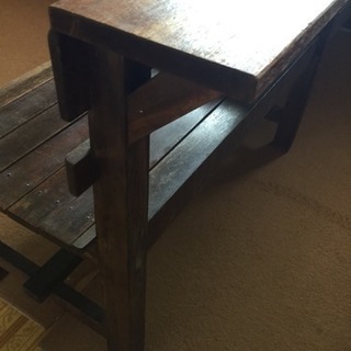 ★おまけ付き【アンティーク】木製の長机と長椅子