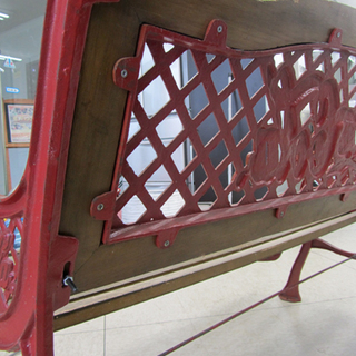 コカコーラ ベンチ Enjoy 鉄フレーム＆木製板 札幌 西宮の沢