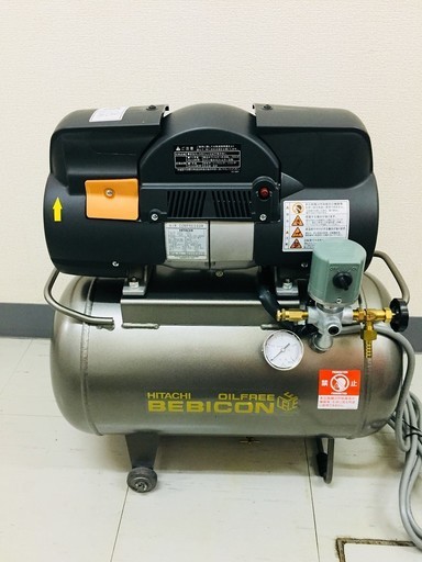 日立産機　オイルフリーベビコン 0.75LE-8TB【リライズ野田愛宕店】【引取限定】【中古良品】１点限り早い者勝ち！