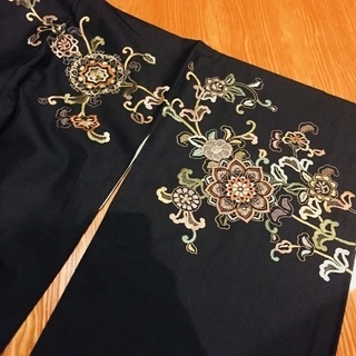 大島紬 総スワトウ刺繍 訪問着