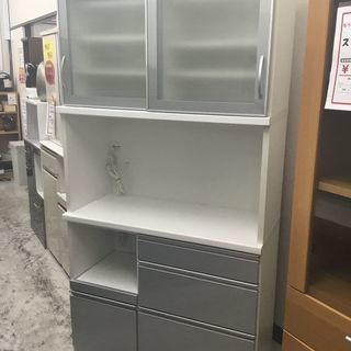 現状品！カップボード レンジボード キッチンボード スライド式 レンジ 