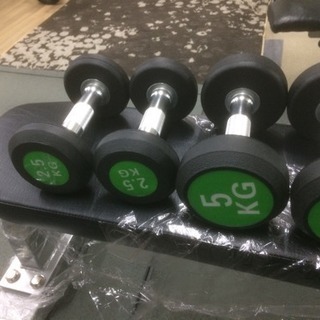 ラバーラウンドダンベル 4セット