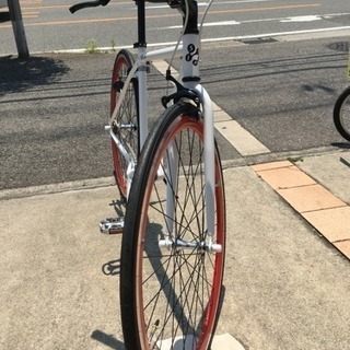 【新車】シングルバイク　ホワイト/レッド