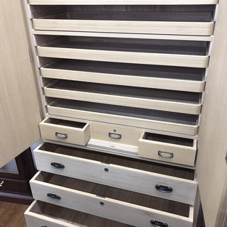 加茂箪笥　総桐タンス　2枚扉下3段　伝統工芸士　熊倉由蔵　