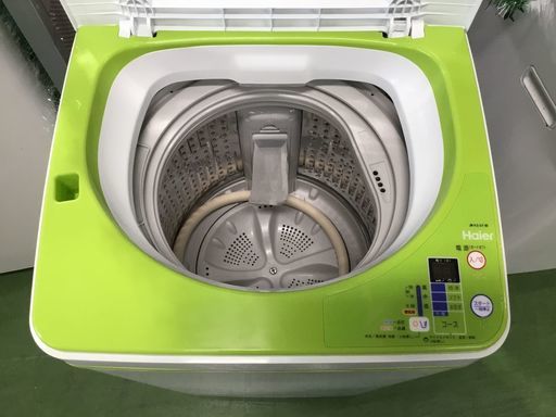 現状品！Haier 全自動電気洗濯機 3.3kg JW-K33F 14年製 ハイアール 白 グリーン