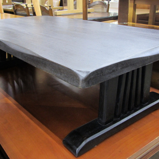 和モダン 黒 座卓 木製テーブル 130cm 西宮の沢